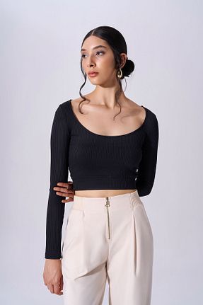 بلوز مشکی زنانه رگولار Naar - کد 858743675