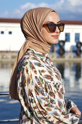 شال قهوه ای زنانه ویسکون Şalland - کد 129883617