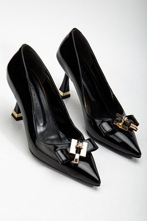 کفش استایلیتو مشکی پاشنه نازک SUİNS SHOES - کد 858743604