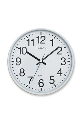 ساعت دیواری سفید 300 x 300 Regal - کد 34602062