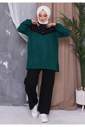ست بالاتنه و پائین تنه سبز زنانه تریکو Zümrüt - کد 755525780