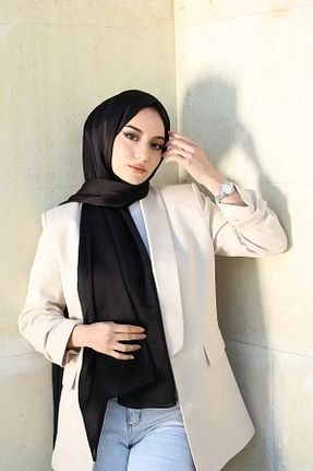 شال مشکی زنانه پلی استر Şehr-i Şal İstanbul - کد 740737283