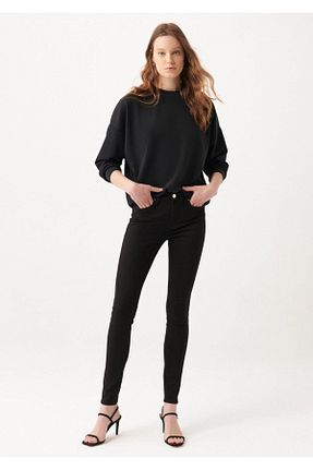 شلوار جین مشکی زنانه پاچه پهن DRC trend - کد 858814397