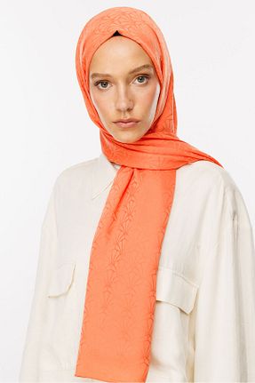 شال نارنجی زنانه پنبه پلی استر Mooncorn - کد 858605533