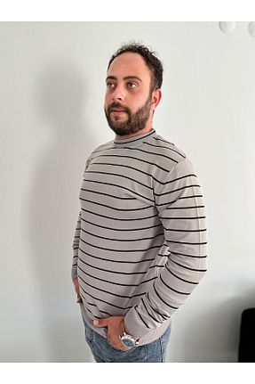 پلیور طوسی مردانه اسلیم فیت Butik - کد 856591202