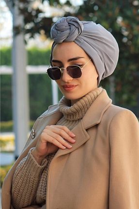 کلاه شنا طوسی زنانه Amisos Bone Şal Hazır Tesettür Giyim - کد 144081427