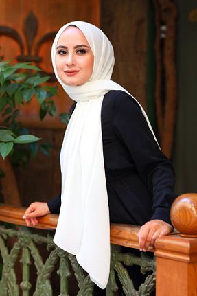 شال سفید زنانه جاز İpekçe Home - کد 75524576