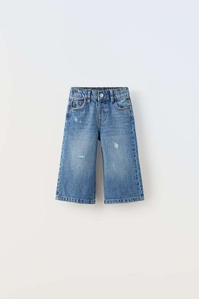 شلوار جین آبی بچه گانه پاچه گشاد Daisy Dolly - کد 759509885