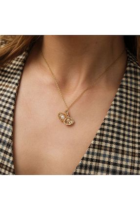 گردنبند استیل ( فولاد ) طلائی زنانه استیل ضد زنگ ByFlorya Jewelry - کد 806490320