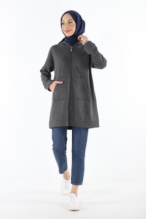 کلاه و ابایا طوسی زنانه پنبه ای Plistre - کد 407768175