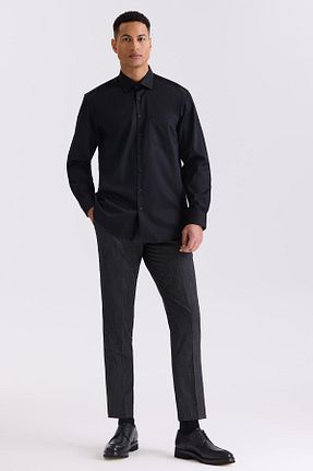 پیراهن مشکی مردانه رگولار Jakamen - کد 817566204
