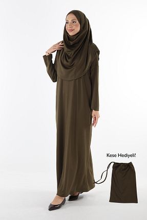 لباس حجاب خاکی زنانه کارگو Plistre - کد 782255514