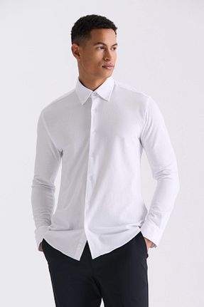 پیراهن سفید مردانه Relaxed Jakamen - کد 817566288