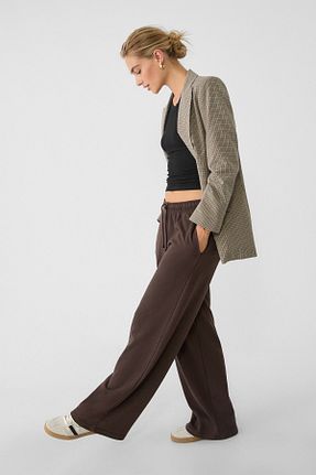 شلوار قهوه ای زنانه پلی استر Stradivarius - کد 858587516