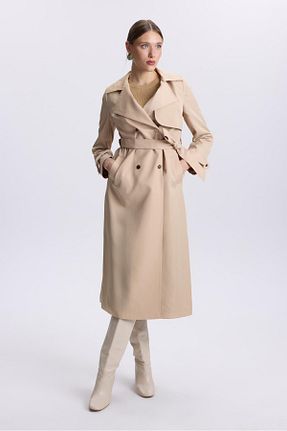 ترنچکت بژ زنانه پلی استر Zühre - کد 857498578
