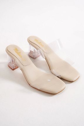 کفش پاشنه بلند کلاسیک بژ زنانه چرم مصنوعی CAMOLLA - کد 855656980