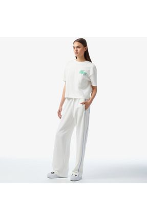 شلوار کرمگن سفید زنانه رگولار Lacoste - کد 837975089