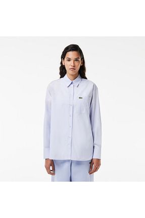 پیراهن آبی زنانه اورسایز Lacoste - کد 829671342