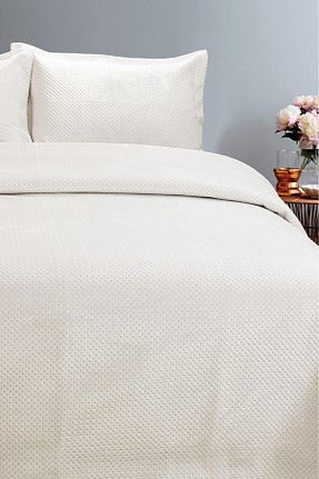 روتختی دونفره بژ مخمل FAVORA - کد 797844698