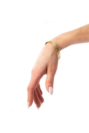 دستبند نقره طلائی زنانه 925 عیار BRISINGA - کد 665829318