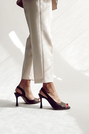 کفش پاشنه بلند کلاسیک رنگی زنانه چرم خالص nope21shoess - کد 820277535