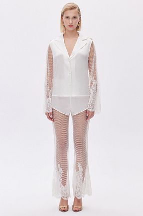 ست لباس راحتی نباتی زنانه ساتن Feu De Elu - کد 849990625