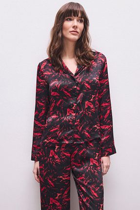 ست لباس راحتی مشکی زنانه طرح دار Feu De Elu - کد 803257548