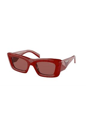 عینک آفتابی زرشکی زنانه UV400 Prada - کد 380009704