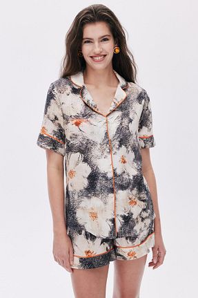 ست لباس راحتی طوسی زنانه طرح دار Feu De Elu - کد 843951927
