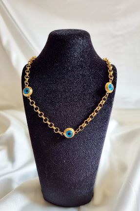 گردنبند استیل ( فولاد ) طلائی زنانه استیل (فولاد) Trade Bazaar - کد 824863074