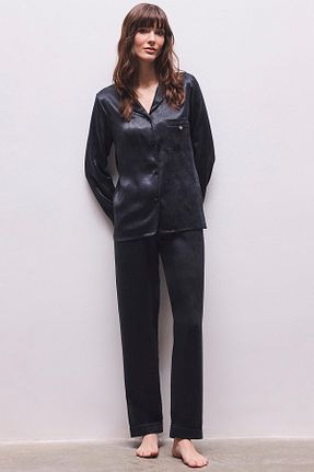 ست لباس راحتی مشکی زنانه ساده Feu De Elu - کد 804611084