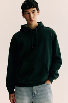 سوئیشرت سبز مردانه ساده H&M - کد 857604345