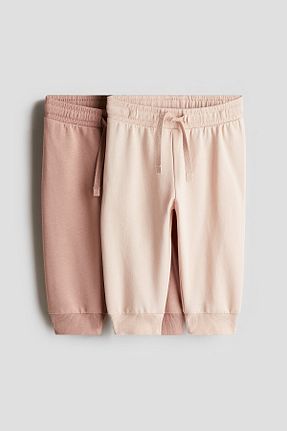 شلوار کرمگن صورتی بچه گانه پنبه ای H&M - کد 857937084