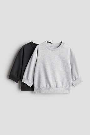 سوئیشرت مشکی بچه گانه ساده H&M - کد 857900737