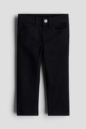 شلوار جین مشکی بچه گانه پاچه لوله تفنگی H&M - کد 855531084