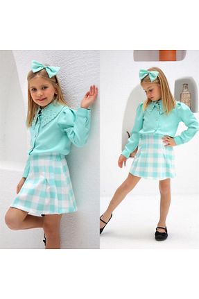 ست بالاتنه و پائین تنه آبی بچه گانه لیکرا KOKOŞ BEBEK - کد 684745977