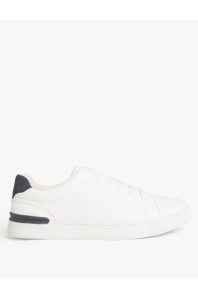 کفش اسنیکر سفید مردانه بند دار Marks & Spencer - کد 781784168