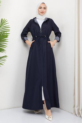 ترنچکت حجاب سرمه ای زنانه بدون آستر hafsamina - کد 790583329