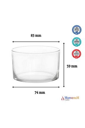 شمعدان و شمع گیر سفید شیشه MumvemuM - کد 810289778