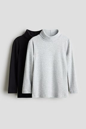 پلیور طوسی بچه گانه ساده H&M - کد 857500891