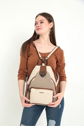 کوله پشتی بژ زنانه ابعاد بزرگ CRESSBERRY - کد 512739619