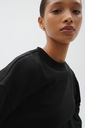 سوئیشرت مشکی زنانه ساده H&M - کد 857502223