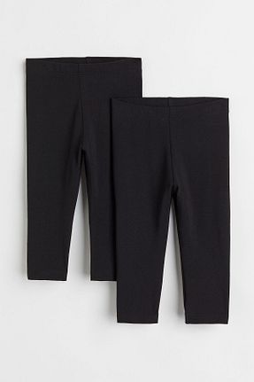 ساق شلواری مشکی بچه گانه پنبه ای H&M - کد 855446848