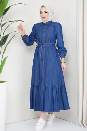 لباس حجاب آبی زنانه رگولار hafsamina - کد 684469471