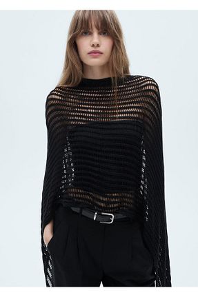 پلیور مشکی زنانه ساده MANGO - کد 838031585