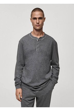 پائین تنه راحتی طوسی مردانه پنبه ای MANGO Man - کد 854155513