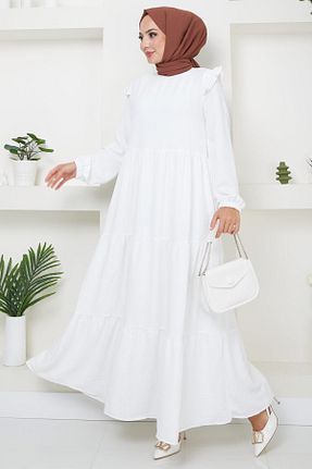 لباس حجاب سفید زنانه رگولار hafsamina - کد 853899919