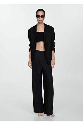 تیشرت مشکی زنانه یقه مربعی MANGO - کد 839702584