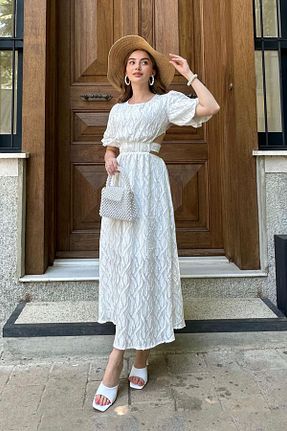 لباس سفید زنانه بافتنی Elbee Fashion Woman - کد 822582030