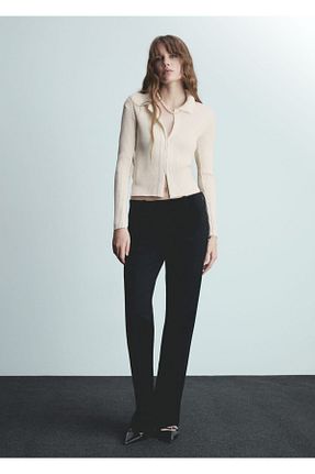 پلیور نباتی زنانه ساده MANGO - کد 852564837